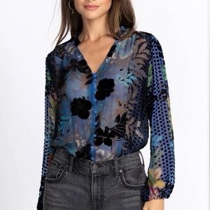 Johnny Was Lanai Burnout Lydia Blouse